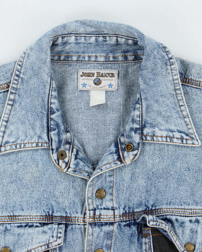 Vintage John Baner Lace-up Denim Shirt - XL