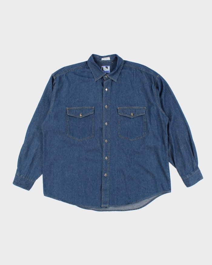 Vintage Todays News Lightweight Oversized Denim Shirt - XL