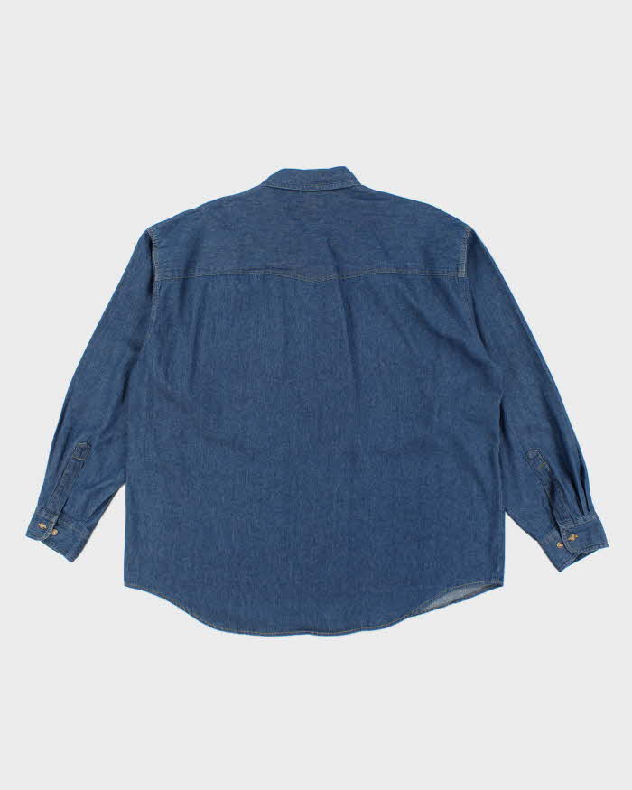 Vintage Todays News Lightweight Oversized Denim Shirt - XL