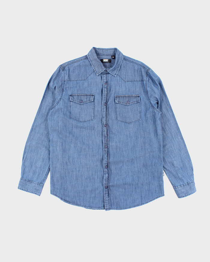 Vintage 00s DKNY Lightweight Denim Shirt - L