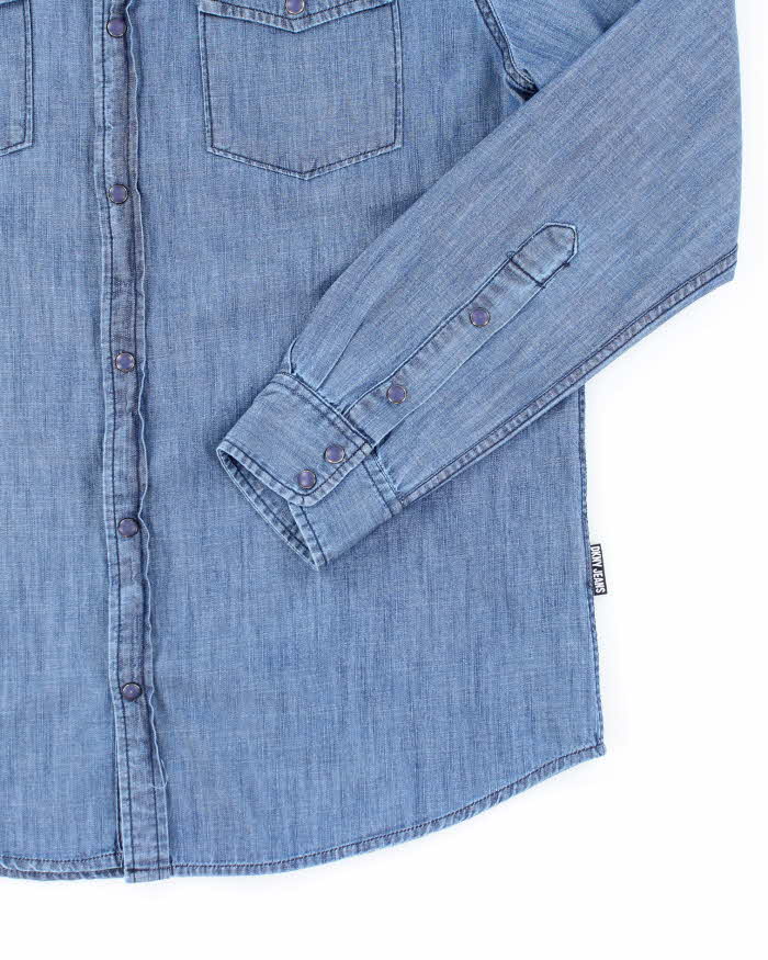 Vintage 00s DKNY Lightweight Denim Shirt - L