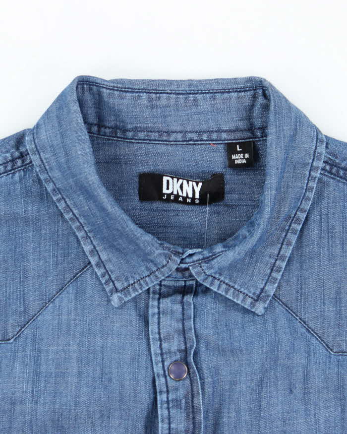 Vintage 00s DKNY Lightweight Denim Shirt - L
