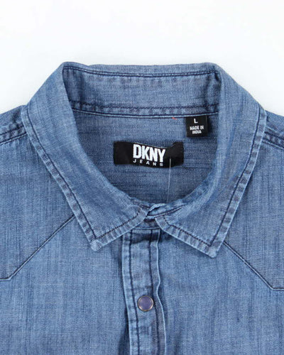 Vintage 00s DKNY Lightweight Denim Shirt - L