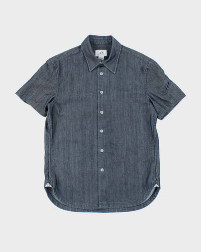 Vintage 00s Armani Exchange Short Sleeve Denim Shirt - M
