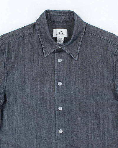 Vintage 00s Armani Exchange Short Sleeve Denim Shirt - M