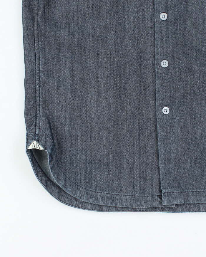 Vintage 00s Armani Exchange Short Sleeve Denim Shirt - M