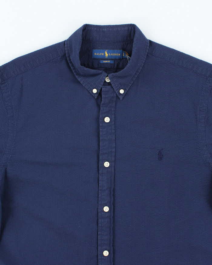 Vintage Ralph Lauren Seersucker Short Sleeve Shirt - L