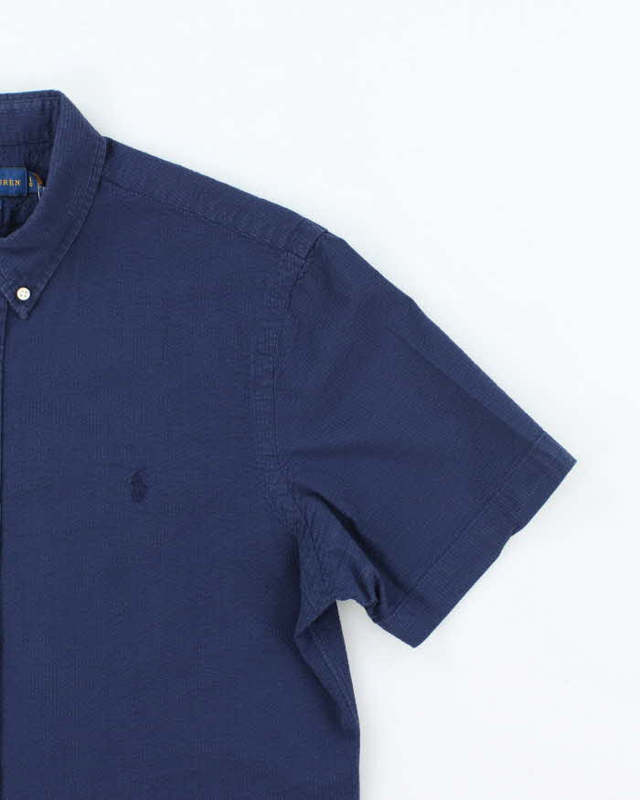 Vintage Ralph Lauren Seersucker Short Sleeve Shirt - L