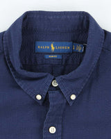 Vintage Ralph Lauren Seersucker Short Sleeve Shirt - L