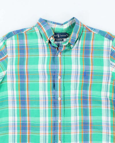 Vintage Ralph Lauren Linen Blend Oversized Check Shirt - M
