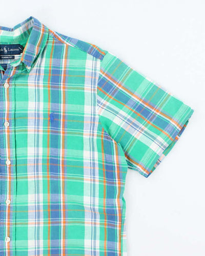 Vintage Ralph Lauren Linen Blend Oversized Check Shirt - M