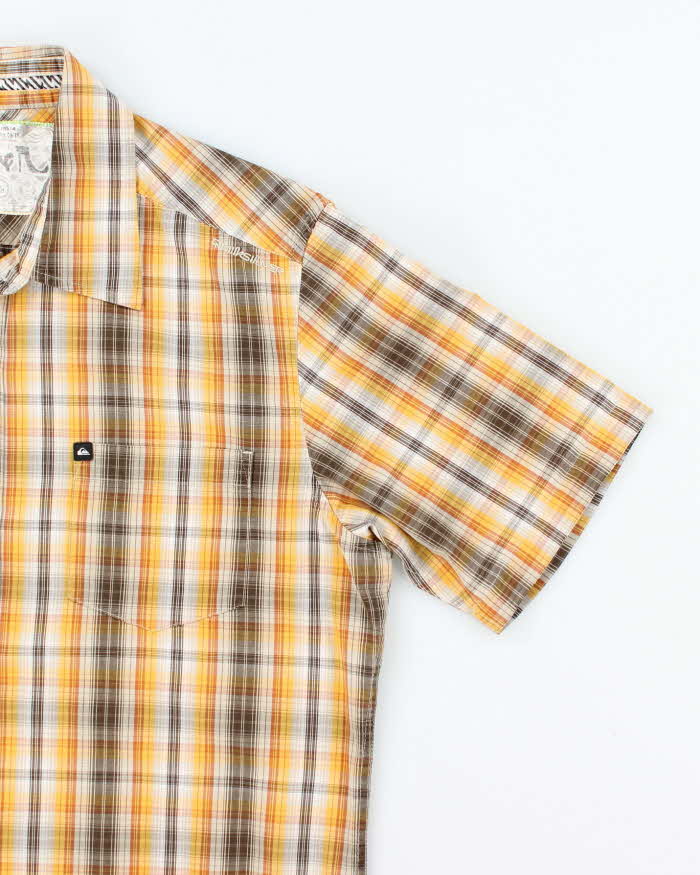 Vintage 00s Quicksilver Short Sleeve Check Shirt - M