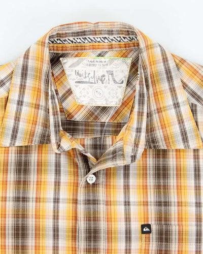 Vintage 00s Quicksilver Short Sleeve Check Shirt - M