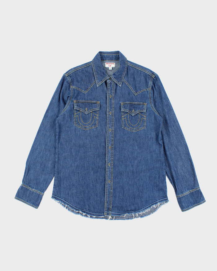 Vintage Y2k 00s True Religion Denim Shirt - L