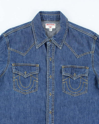 Vintage Y2k 00s True Religion Denim Shirt - L