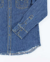 Vintage Y2k 00s True Religion Denim Shirt - L