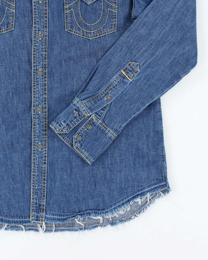 Vintage Y2k 00s True Religion Denim Shirt - L