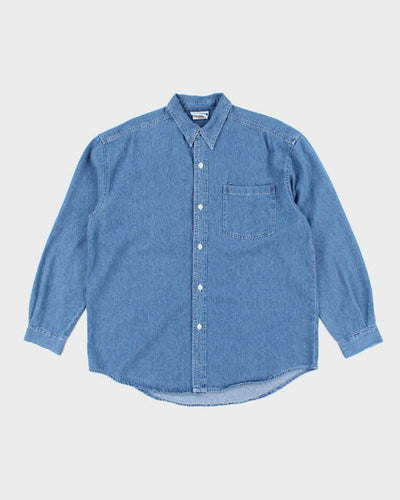 Vintage 90s Peanuts Denim Shirt - L