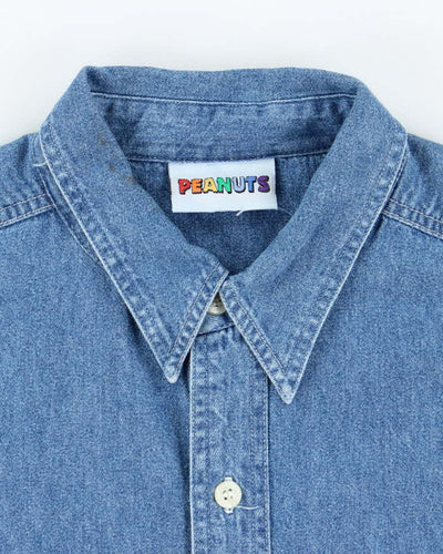 Vintage 90s Peanuts Denim Shirt - L