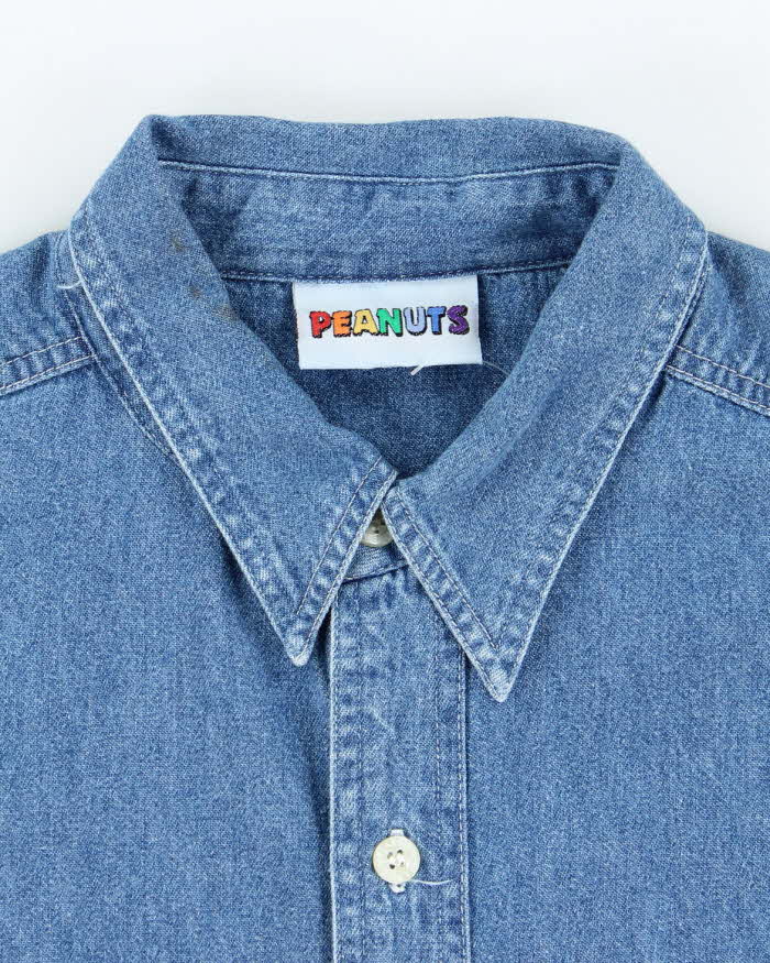 Vintage 90s Peanuts Denim Shirt - L