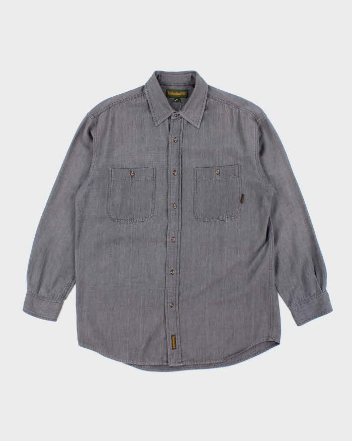 Vintage 00s Timberland Oversized Denim Shirt - M