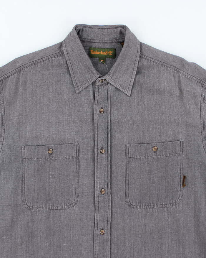 Vintage 00s Timberland Oversized Denim Shirt - M