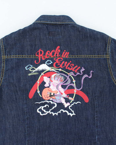 Vintage Evisu Short Sleeve Denim Shirt - L
