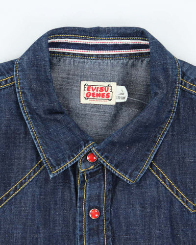 Vintage Evisu Short Sleeve Denim Shirt - L