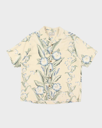 Vintage Paradise Silk Hawaiian Shirt - L