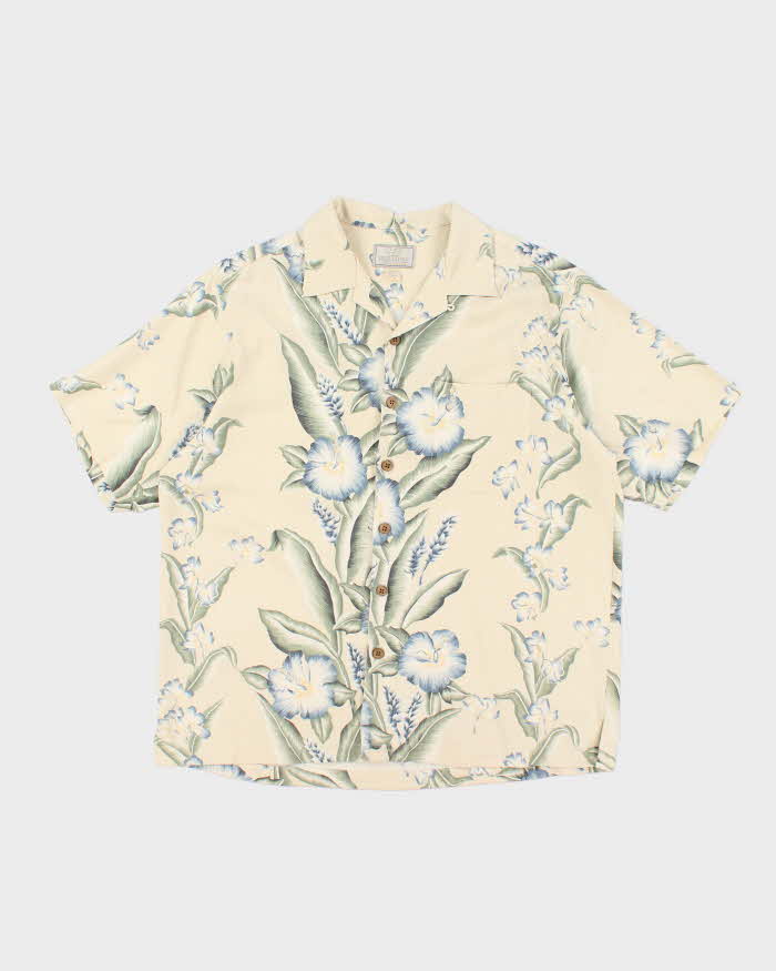 Vintage Paradise Silk Hawaiian Shirt - L