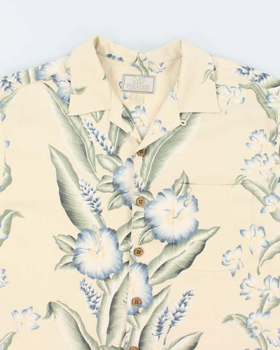 Vintage Paradise Silk Hawaiian Shirt - L
