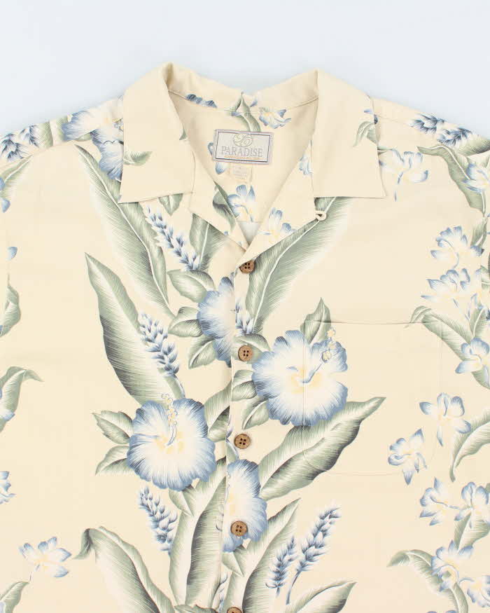 Vintage Paradise Silk Hawaiian Shirt - L