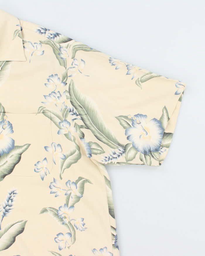 Vintage Paradise Silk Hawaiian Shirt - L