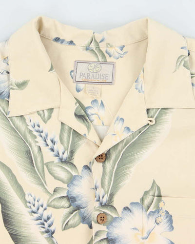 Vintage Paradise Silk Hawaiian Shirt - L