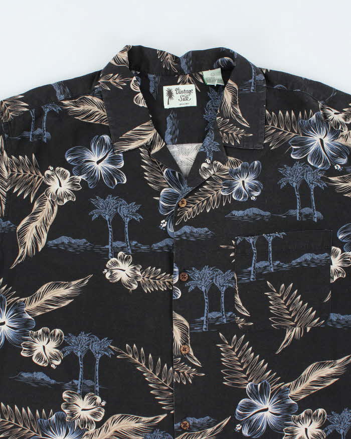 Vintage Silk Hawaiian Shirt - L