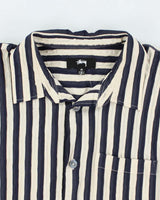 Vintage 00s Stussy Seersucker Stripe Shirt - M