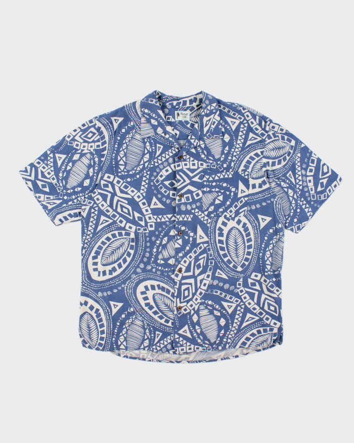 Vintage Silk Hawaiian Short Sleeve Shirt - XL