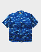 Vintage 90's Maui Maui Patterned Oversized Hawaiian Shirt - L