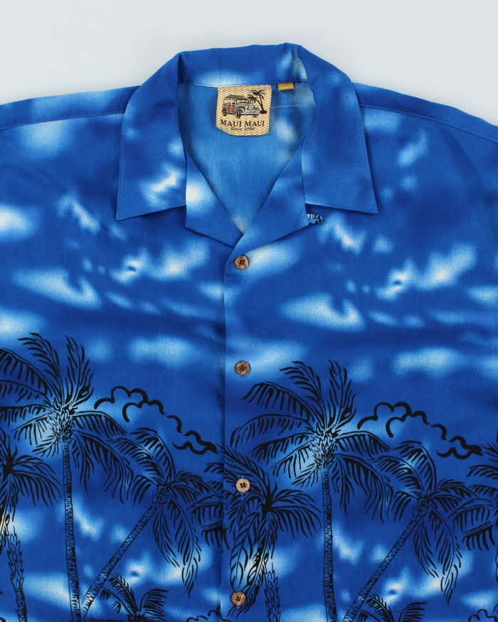 Vintage 90's Maui Maui Patterned Oversized Hawaiian Shirt - L