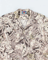 Vintage Hawaii Blues Floral Print Hawaiian Shirt - XL