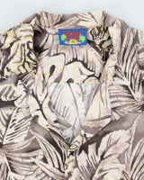 Vintage Hawaii Blues Floral Print Hawaiian Shirt - XL