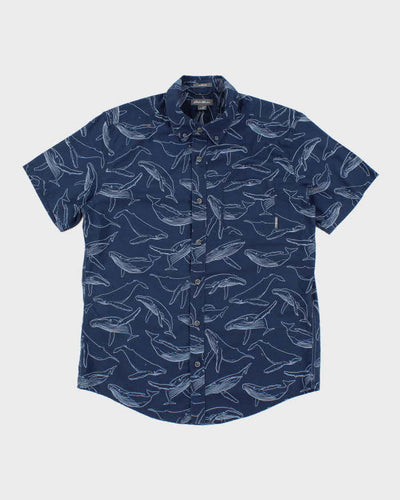 Vintage 2000's Eddie Bauer Whale Print Short Sleeve Shirt - M