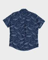 Vintage 2000's Eddie Bauer Whale Print Short Sleeve Shirt - M