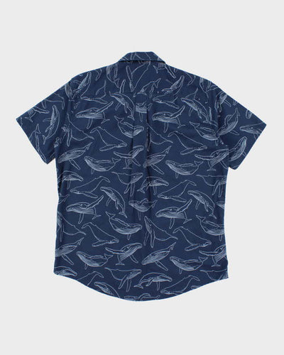 Vintage 2000's Eddie Bauer Whale Print Short Sleeve Shirt - M