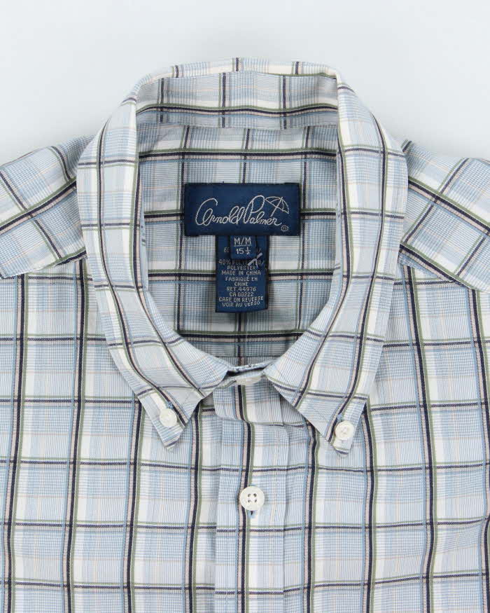 Vintage 90's Arnold Palmer Patterned Lightweight Short Sleeve Shirt - M