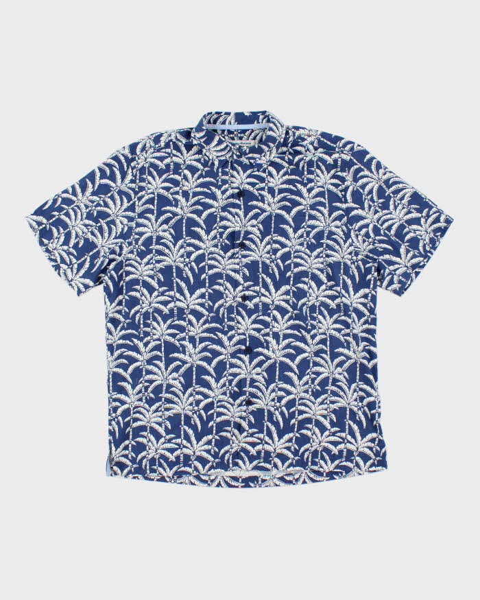 Vintage 2000's Tommy Bahama Palm Tree Print Short Sleeve Shirt - L