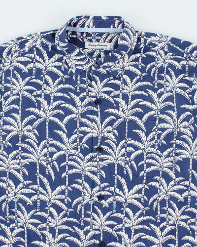 Vintage 2000's Tommy Bahama Palm Tree Print Short Sleeve Shirt - L