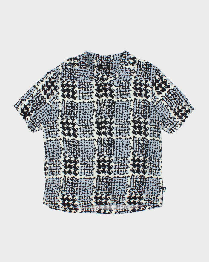 Vintage 2000's Stussy Patterned Lightweight Hawaiian Shirt - S
