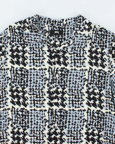 Vintage 2000's Stussy Patterned Lightweight Hawaiian Shirt - S