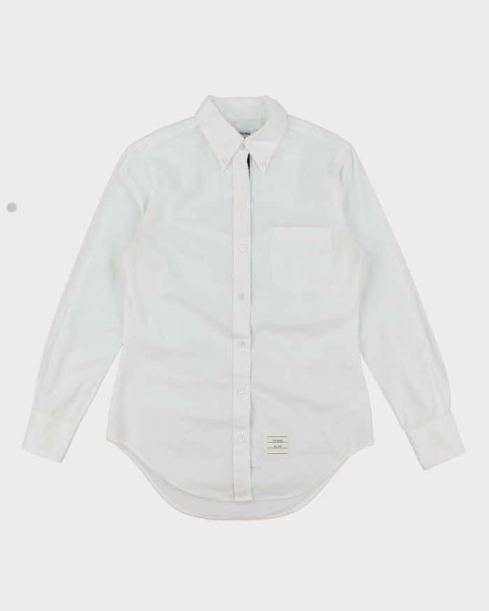 Vintage Thom Browne Plain White Long Sleeve Button Up Shirt - S